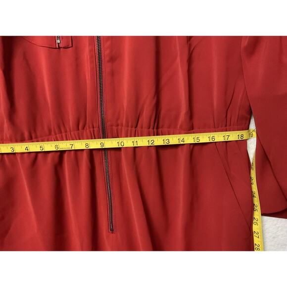 Kass_stylz The Drop Jumpsuit Womens 2XL Red Zip Front Utility Pocket Long Sleeve - Picture 9 of 12